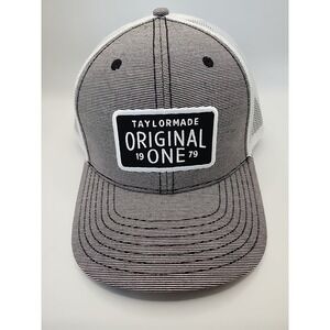 Taylormade Original One Trucker Hat - SnapBack Adjustable - Gray Mesh Cap